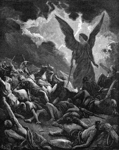 Zničení Senacheribova hostitele od Gustave Dore