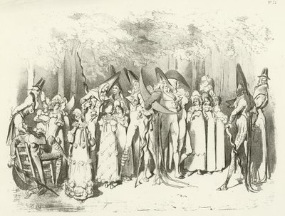 Fashions under The Directory 1798. The Incroyables (hlubotisk) od Gustave Dore