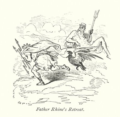 Ústup otce Rýna (rytina) od Gustave Dore