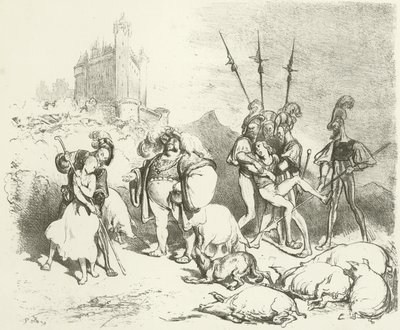 Feudální použití (hlubotisk) od Gustave Dore