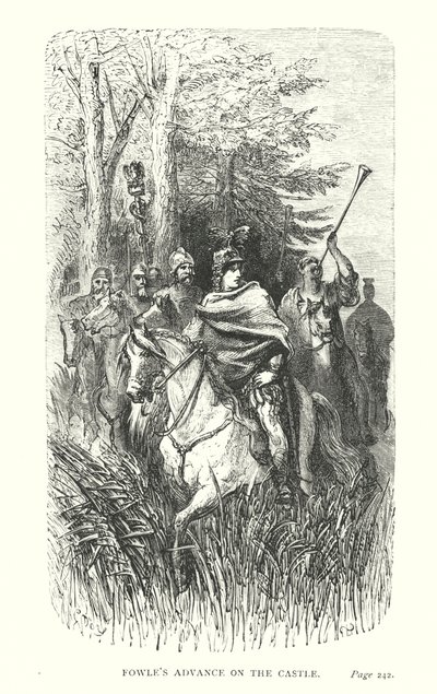 Fowleův postup na hrad (rytina) od Gustave Dore