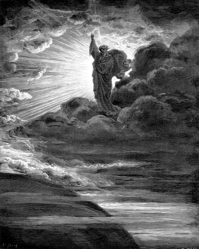 Bůh tvořící světlo, 1866 od Gustave Dore