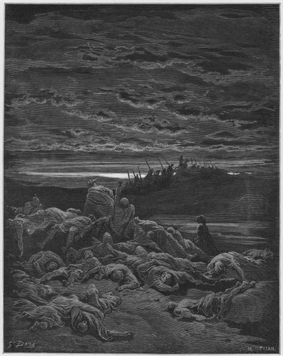 Gustave Dore Bible: Smrt synů Jerubbaalových od Gustave Dore
