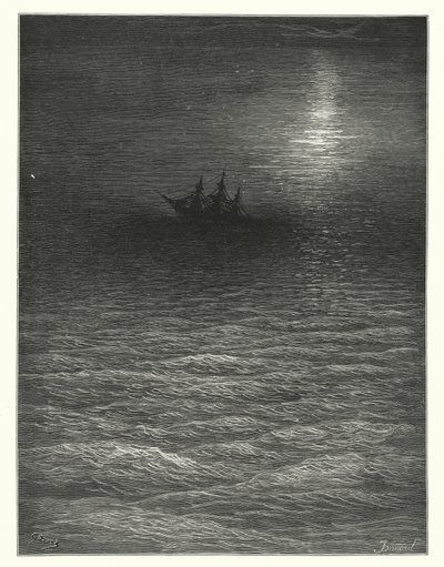 Ilustrace Gustava Doreho ke Coleridgovu dílu Rime of the Ancient Mariner (rytina) od Gustave Dore