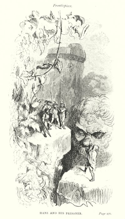 Hans a jeho vězeň (rytina) od Gustave Dore