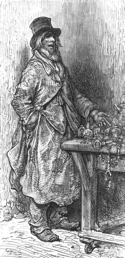 „Obchodník s hardwarem – New Cut Market“, 1872. od Gustave Dore