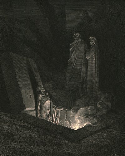 Jakmile jsem tam stál u paty hrobky, podíval se mi na místo, c1890. od Gustave Dore