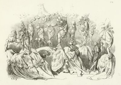 Šaty hlavy za vlády Ludvíka XVI. (hlubotisk) od Gustave Dore