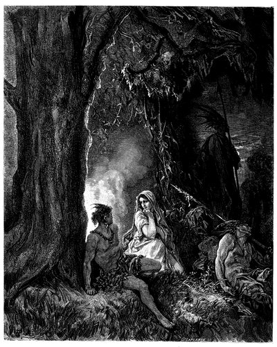 Ilustrace Gustava Doreho (1832-1883) k románu Francoise Reného de Chateaubrianda (1768-1848), Atala, edice Hachette 1863 - od Gustave Dore