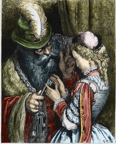 Ilustrace pro „“ Modrovous““ od Gustave Dore
