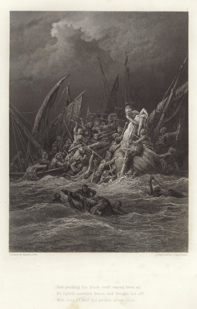 Ilustrace pro Vivien od Alfreda Tennysona od Gustave Dore