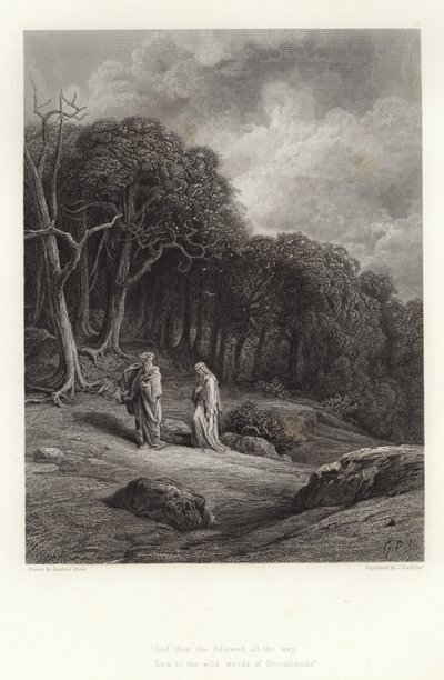 Ilustrace pro Vivien od Alfreda Tennysona od Gustave Dore