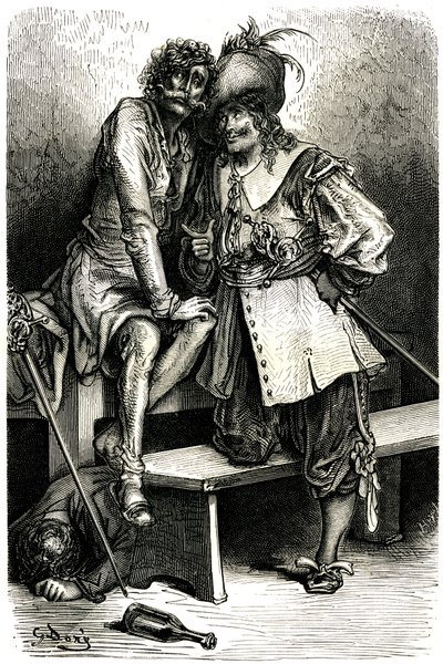 Ilustrace pro kapitána Fracasse od Gustave Dore