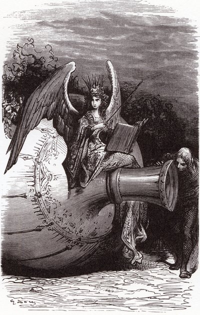 Ilustrace Gustava Doreho ke kompletnímu dílu Francoise Rabelaise: láhev na pití (pátá kniha) od Gustave Dore