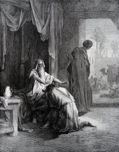 Izák žehná Jákobovi od Gustave Dore