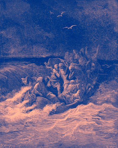Ježíš uklidňuje bouři - Bible od Gustave Dore
