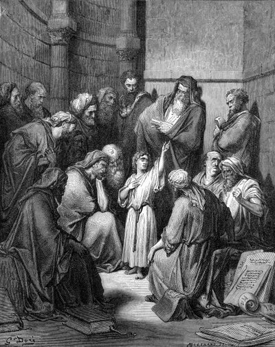 Ježíš se ptá lékařů od Gustave Dore