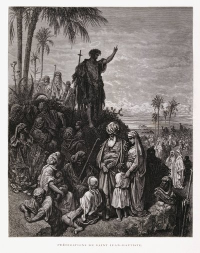 Kázání Jana Křtitele, Ilustrace z Doreho bible od Gustave Dore