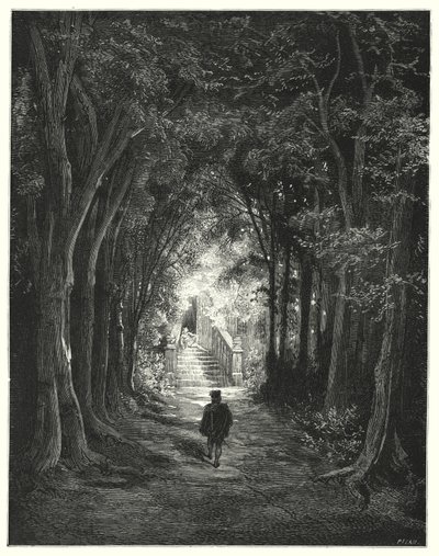 Spící kráska; Šípková Růženka (rytina) od Gustave Dore
