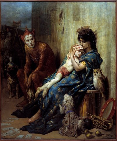 Obraz Les Saltimbanks od Gustava Dorea (1832-1883) od Gustave Dore