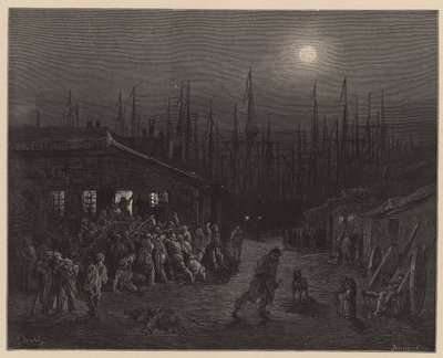 Londýnské přístaviště od Gustave Dore