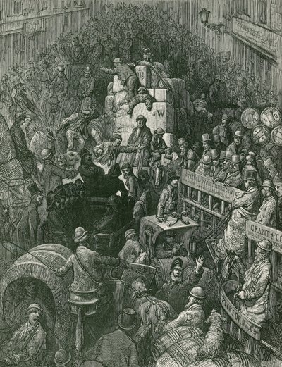 Londýnská pouliční scéna od Gustave Dore