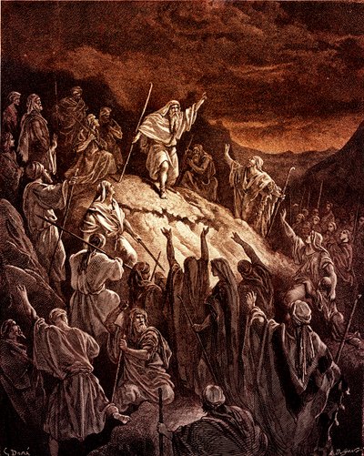 Mattathias Appealing to the Jewish Refugees od Doré - Bible od Gustave Dore