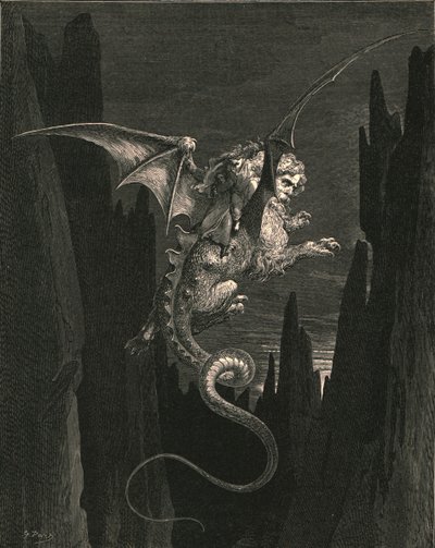 Nová hrůza, kterou jsem pojal při strmém propadu, c1890. od Gustave Dore