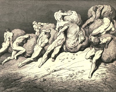 Ne všechno zlato, které je pod měsícem nebo kdy bylo, c1890. od Gustave Dore