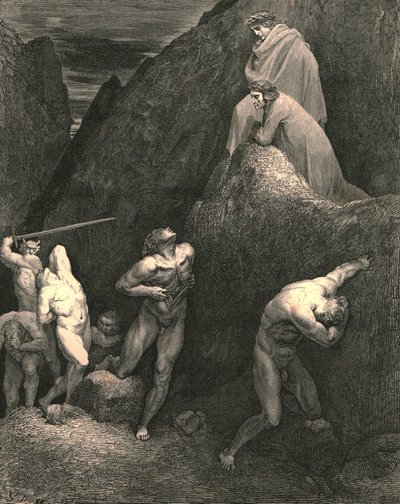 Nyní označte, jak jsem se roztrhl! hle! Jak je Mahomet rozbitý!, c1890. od Gustave Dore