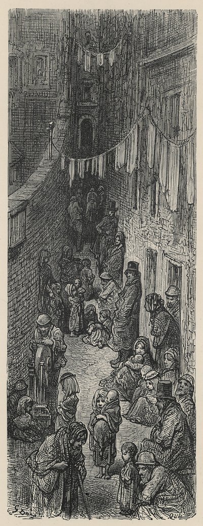 Orange Court, Drury Lane od Gustave Dore