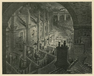 Přes Londýn po železnici od Gustave Dore