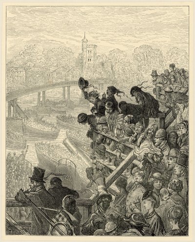 Oxford a Cambridge Boat Race, Putney od Gustave Dore