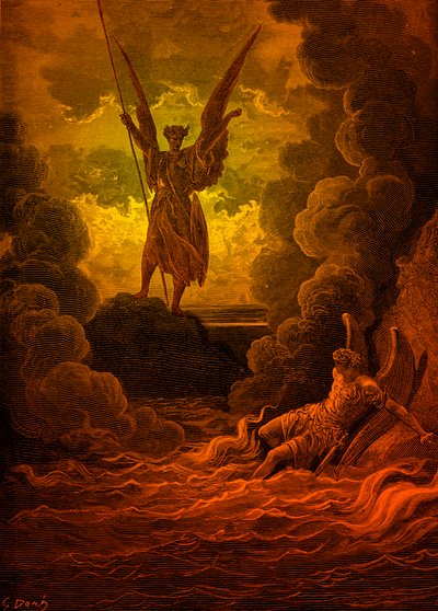 Ztracený ráj: Satan a Belzebub. od Doré od Gustave Dore