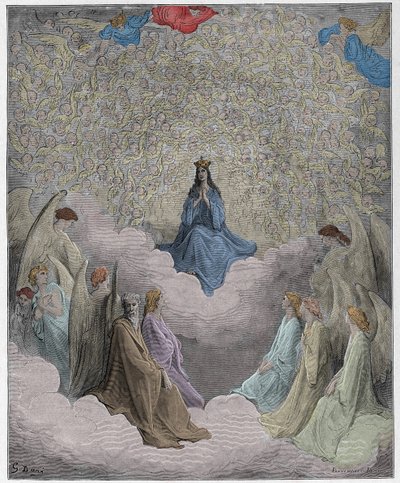 Paradiso, Canto 31: Královna nebes - Dante Alighieri od Gustave Dore