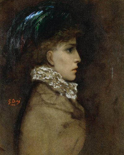 Portrét herečky Sarah Bernhardt (1844-1923) Malba Gustava Dore (1832-1883) od Gustave Dore