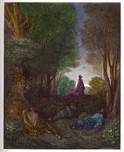 Modlitba Ježíše v Olivové zahradě - Modlitba Ježíše v Olivové zahradě - - rytina v „The Bible illustree“ od Gustava Dore (1832-1883) - Rytina z „“The Dore Bible““ od Gustave Dore