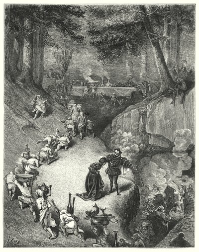Riquet a La Houppe; Ricky of the Tuft (rytina) od Gustave Dore
