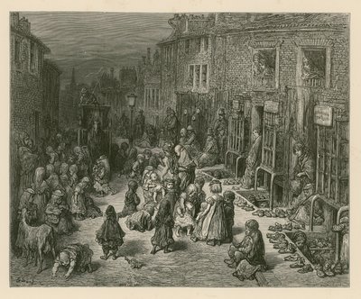 Seven Dials, Londýn od Gustave Dore