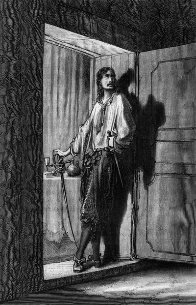 Sigognac, ilustrace Gustava Doreho ke knize Kapitán Fracasse od Theophila Gautiera od Gustave Dore