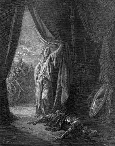 Sisera zabitá Jael od Gustave Dore