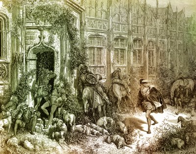 Gravírování Šípkové Růženky od Gustava Doré. od Gustave Dore