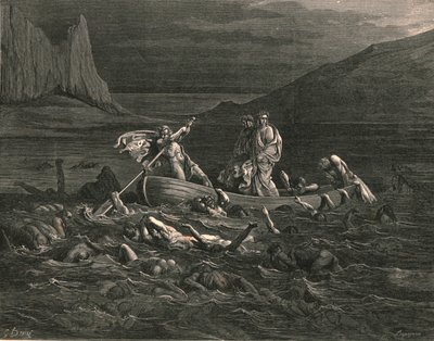 Jakmile se oba nalodí a proříznou vlny, c1890. od Gustave Dore