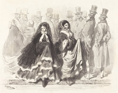 Pouliční scéna od Gustave Dore