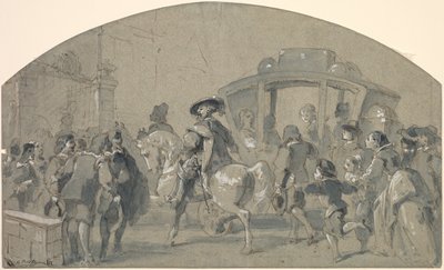 Street Scene recto, Sketches verso, c. 1848-49. od Gustave Dore
