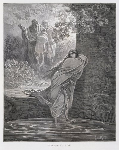 Zuzana v lázni (Dan 13,1-26), Ilustrace z Doreho bible od Gustave Dore