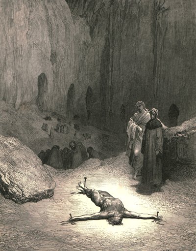 Ten probodnutý duch...byl to on, kdo dal farizejskou radu, kolem roku 1890. od Gustave Dore