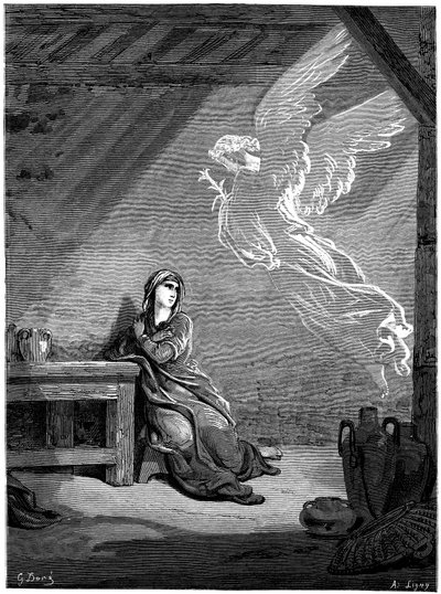 Zvěstování od Gustave Dore