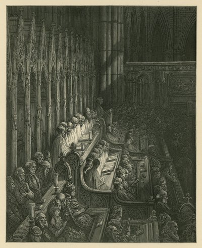 Sbor Westminsterského opatství od Gustave Dore
