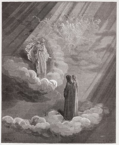 Božská komedie (La Divina Commedia, La Divine Comedie), Paradiso, Canto 16: Duše Cacciaguidy mluví o Florencii - Dante Alighieri (1265-1321) - Ilustrace Gustave Dore (1832-1883) od Gustave Dore